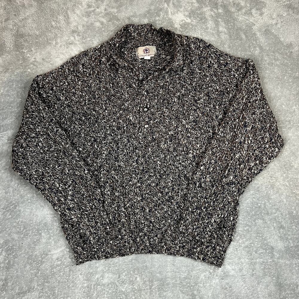 The‎ Territory Ahead Marled Mock-Neck Sweater Mens L Wool Blend Old Money